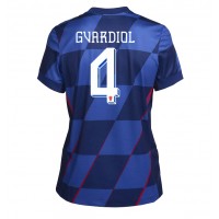 Croatia Josko Gvardiol #4 Replica Away Shirt Ladies Euro 2024 Short Sleeve
